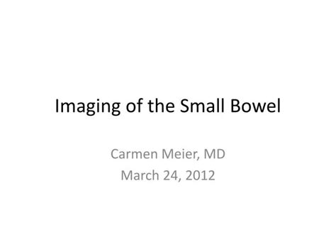 Ppt Imaging Of The Small Bowel Powerpoint Presentation Free Download