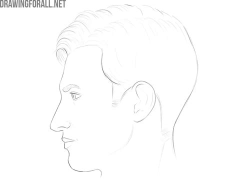 Man Face Side Sketch
