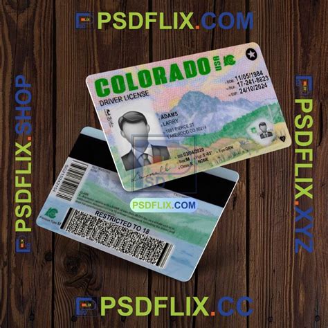 Colorado Driver License Psd Template V3 Psd Hut