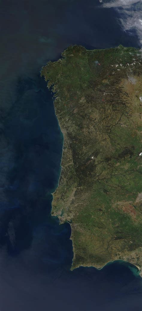 Mapa De Satellite Image Photo Of Portugal