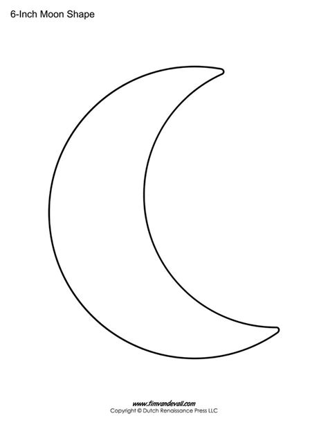 Blank Moon Templates Tims Printables Moon Outline Beautiful