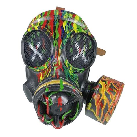 Halloween Mask Retro Camouflage Latex Punk Gas Mask Headgear Outdoor