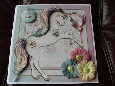 Handmade Personalised Unicorn Birthday Card Etsy