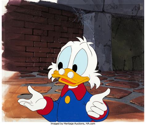 Ducktales Uncle Scrooge Mcduck Production Cel And Master Painted Lot