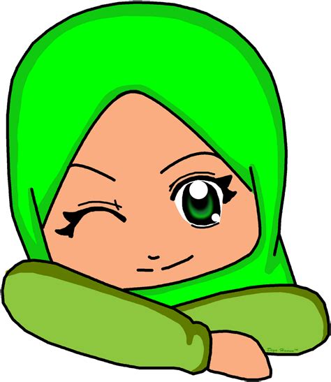 Download Koleksi Kartun Comel Muslimah Bertudung Azhanco Gambar