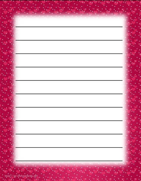Free Printable Lined Paper With Border 5 Best Images Of Spring