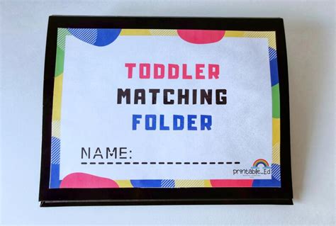 Toddler Learning Folder Matching Folder Preschool Learning Etsyde