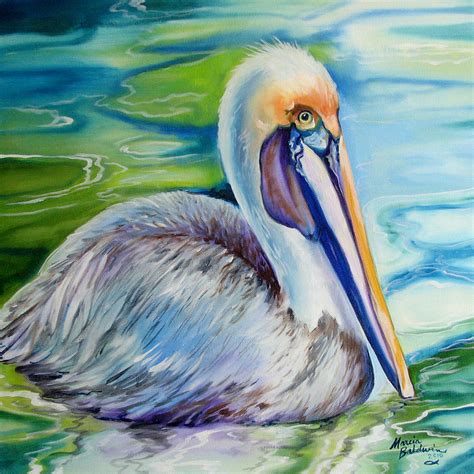 Brown Pelican Of Louisiana Painting By Marcia Baldwin