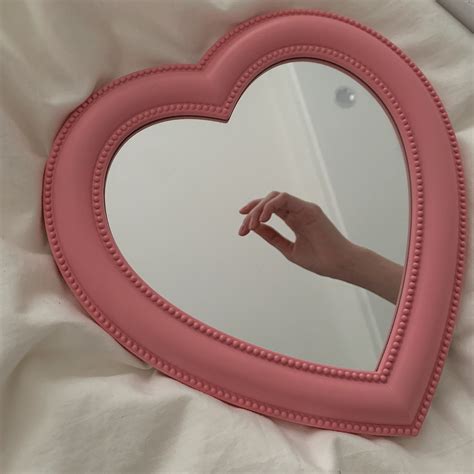 Heart Mirror Makeup Mirror Cute Mirror Pink Decor Wall Etsy