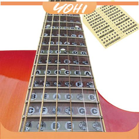 Guitar Fretboard Note Sticker Musical Scale Label Fingerboard Decal Notes Map For Musical