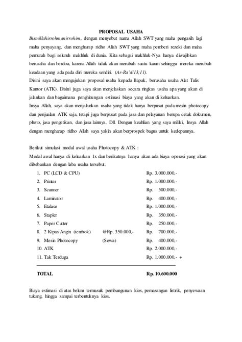 Nah, sesuai contoh surat penawaran barang ini, ketahui beberapa komponen penting dalam surat penawaran barang, yaitu sebagai berikut: Proposal ATK