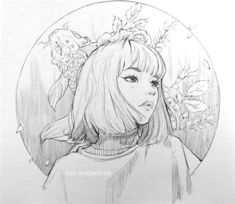 Sketched Girl By Toshia San On Deviantart