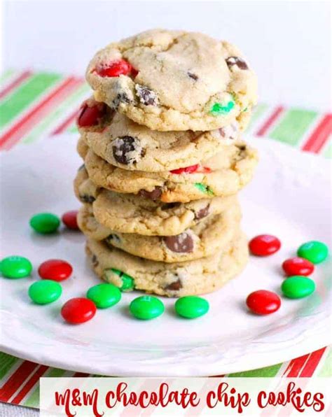 Christmas Cookies Mandm Chocolate Chip Cookies