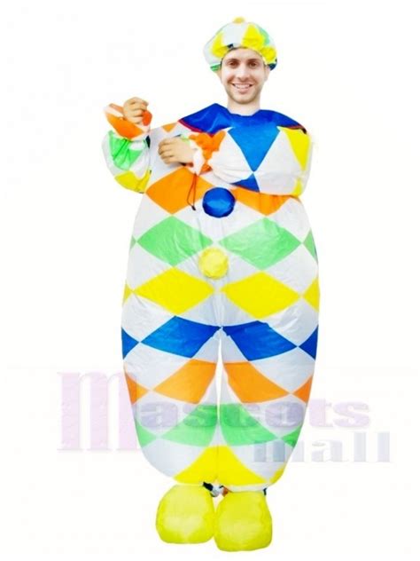 Clown Joker Inflatable Halloween Blow Up Costumes For Adults