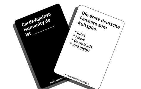 The folks at cards against humanity like to get political in their messages on the cards they produce, and in some of their occasional promotions. Cards Against Humanity Fans - Die Fanseite zum Kultspiel