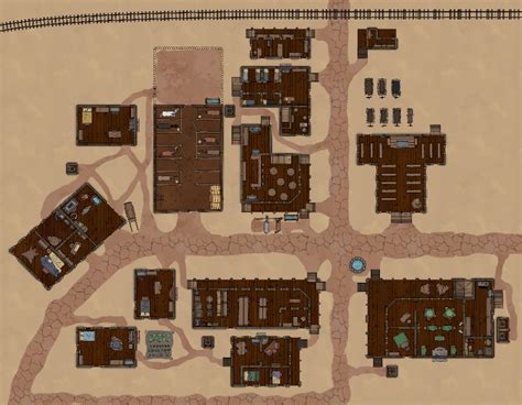 Old West Town Via Dungeondraft Old West Town Fantasy City Map Old West