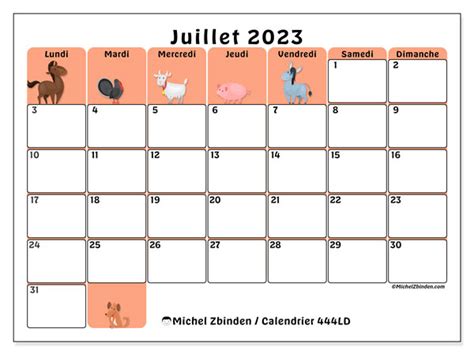 Calendrier Juillet 2023 A Imprimer 51ds Michel Zbinden Be Images