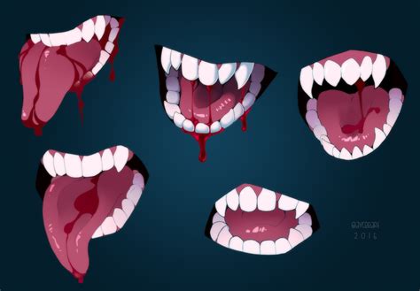 Wanted To Practice Some Teeth And Tongues Used Candyslices In Mouth Drawing