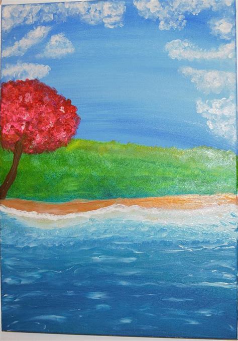 The Mystical Beach Painting By Priya Rohan Fine Art America