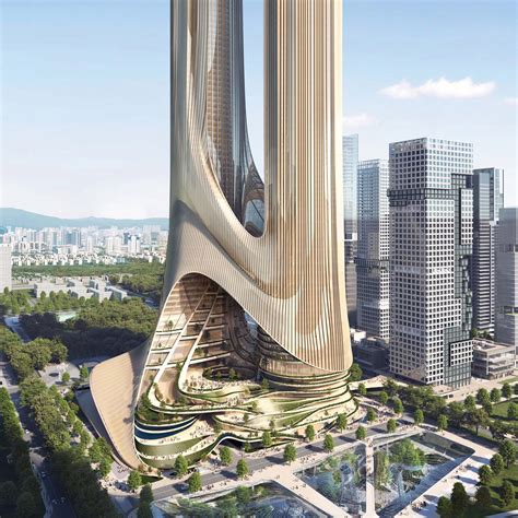 Decmyk Supertall Skyscrapers Linked By Planted Terraces To Be Built In