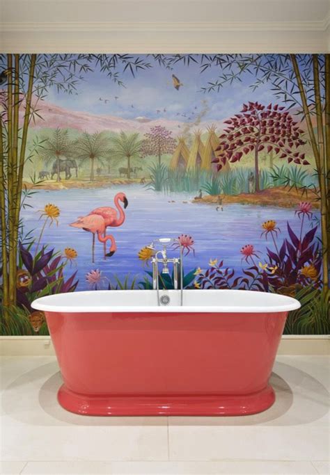 Offer ends tonight at midnight est. Pop art inspired bathroom with a flamingo pink painted ...