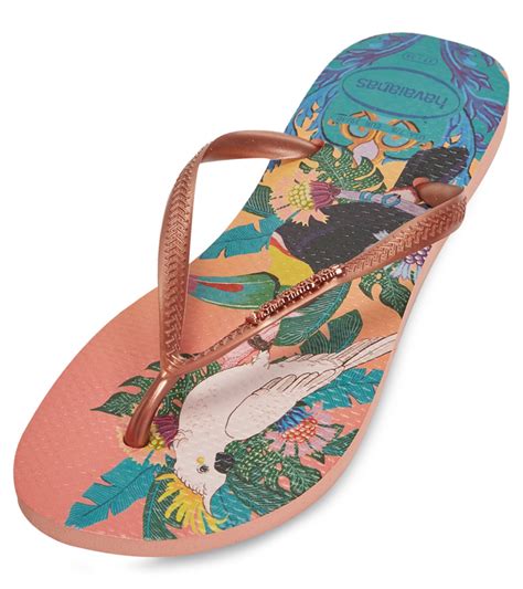 havaianas women s slim tropical flip flop at