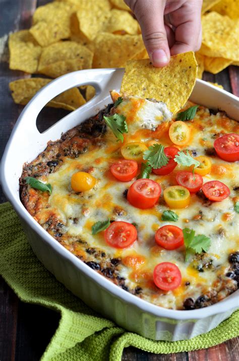 Cheesy Fiesta Black Bean Spinach Dip This Dip Is Bound To Be A New