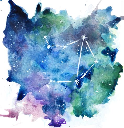 Libra Constellation Watercolor By Goldenyakstudio On Newgrounds