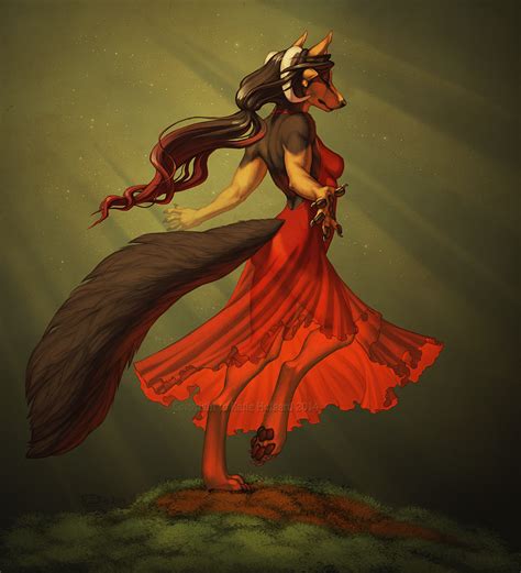 Dance Of The Orange Blossom By Eskiworks Furry Pics Furry Art Female Werewolves Shadow Wolf