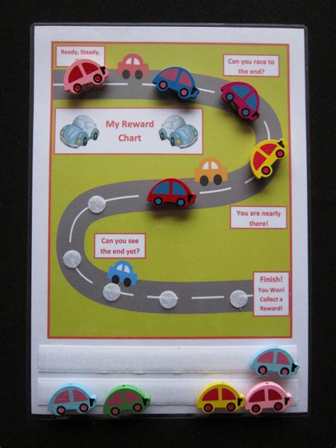 Reward Motivational Car Chart Adhd Autism Sen Pecs Visual Behavioural Aid Ebay