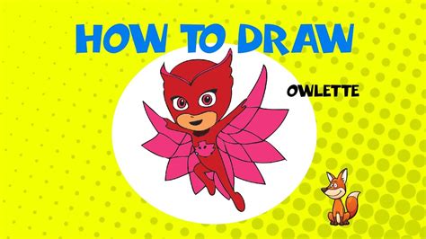 How To Draw Owlette From Pj Masks Step By Step Drawing Tutorial