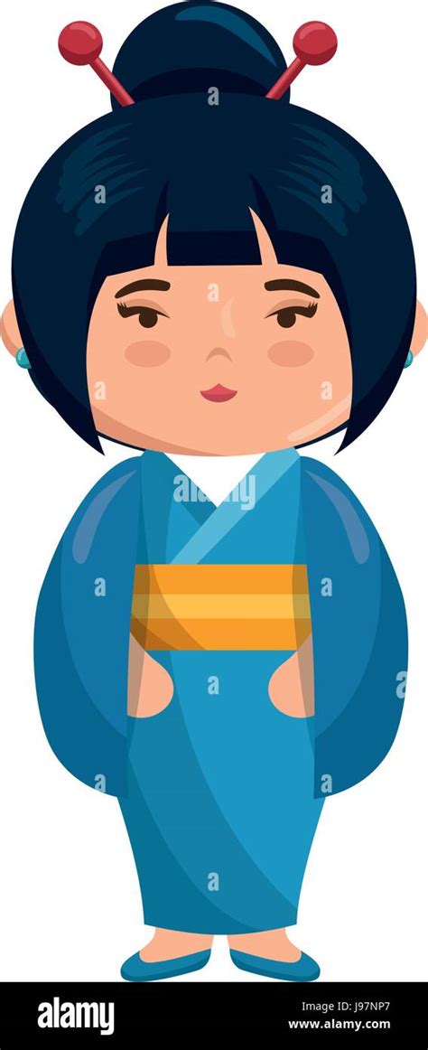 cute japanese girl cartoon stock vector image and art alamy