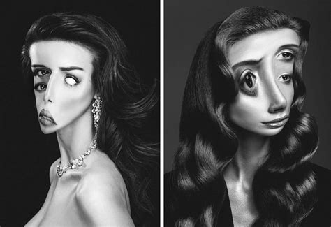 Caricatural Black And White Portraits By Flora Borsi
