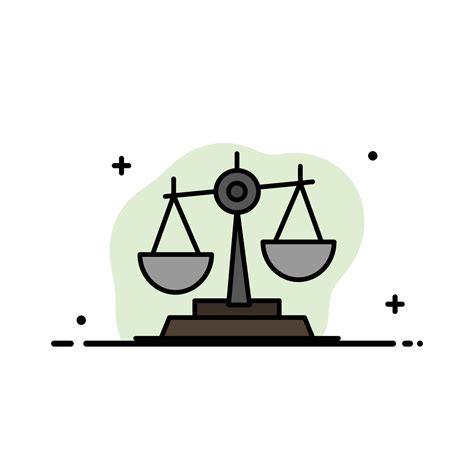 Balance Court Judge Justice Law Legal Scale Scales Business Flat Line