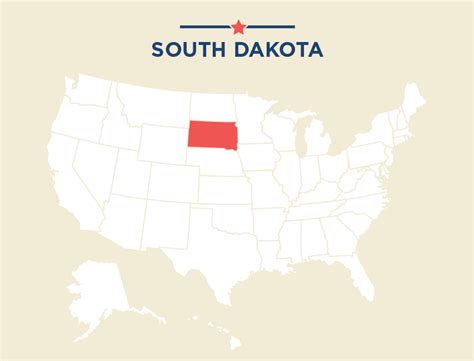 United States Map South Dakota