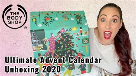 The Body Shop Ultimate Beauty Advent Calendar Unboxing 2020 Youtube