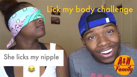lick my body challenge she lick my nipple 😂 youtube