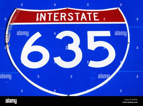 Interstate 635 Road Sign In Texas Signage Stock Photo Alamy