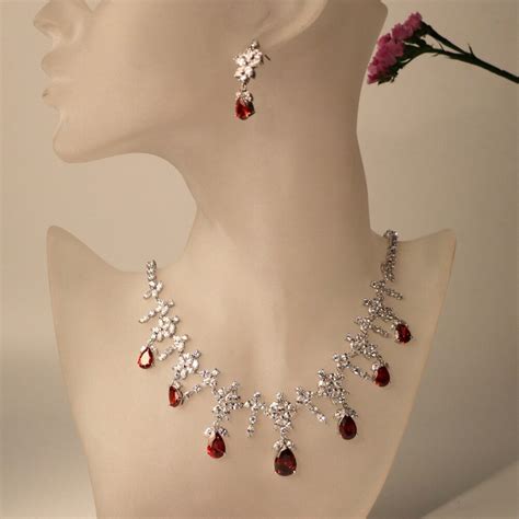 New High Quality Cubic Zirconia Wedding Necklace Luxury Crystal