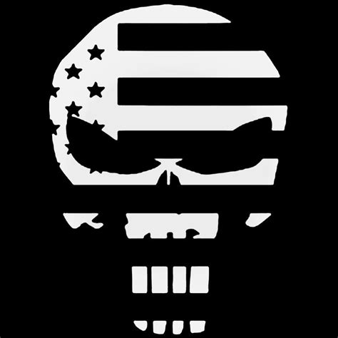 Chris Kyle American Flag Punisher Skull Decal Sticker