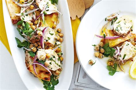 Middle Eastern Chicken With Chickpea Herb And Feta Salad Recipe