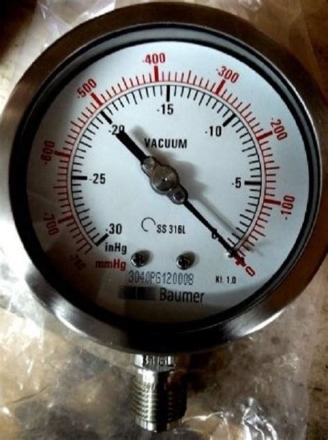 Inch Mm Stainless Steel Pressure Gauge To Bar To