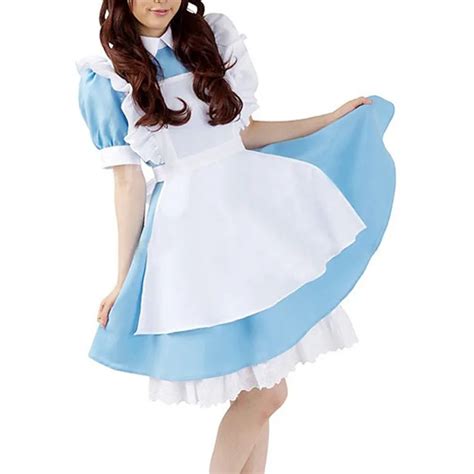 Hot Sell Sexy Costumes Lady Halloween Maid Costume Alice In Wonderland Maids Outfit Fancy Dress