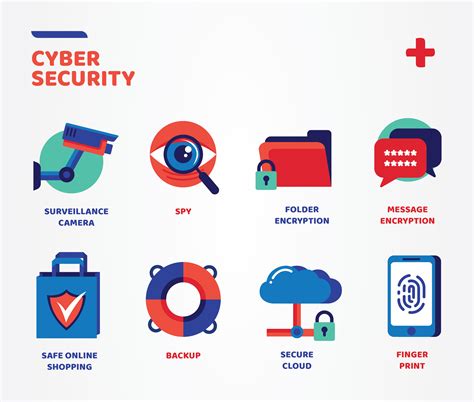 Cybersecurity Icon Logo Royalty Free Vector Image
