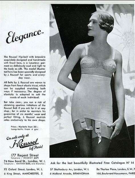 Roussell Foundation Garments 1933 Foundation Garment Model Elegant