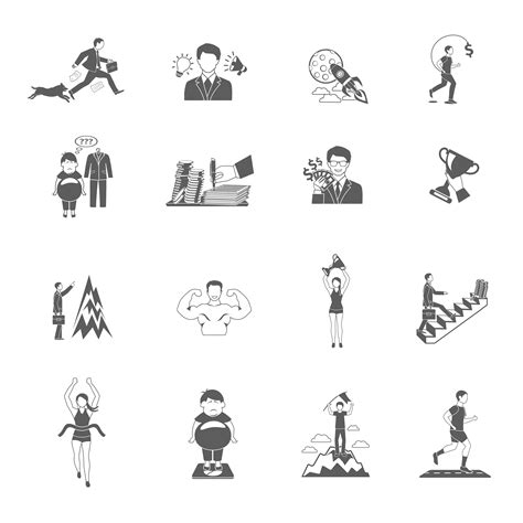 Conjunto De Iconos De Motivación 461679 Vector En Vecteezy