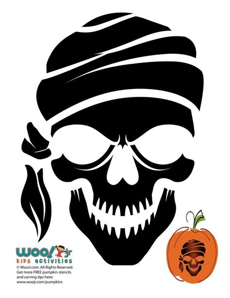 Pirate Skeleton Pumpkin Template Woo Jr Kids Activities Halloween