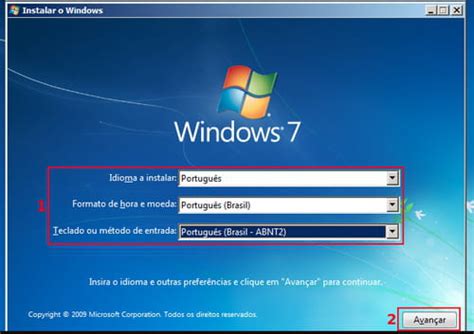 Instalação Personalizada E Atualização Do Windows 7