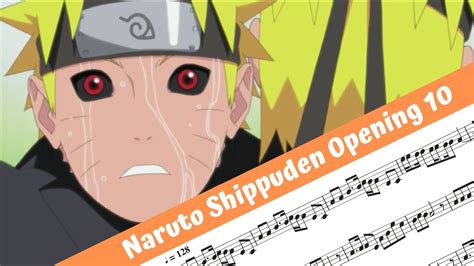 Naruto Shippuden Opening 10 Flute Youtube