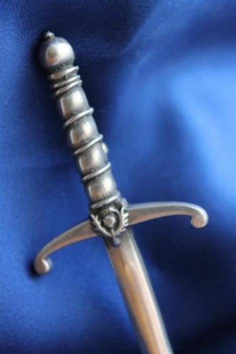 Thistle Sword Pin Polished Pewter Thistle Sword Kilt Pin Etsy
